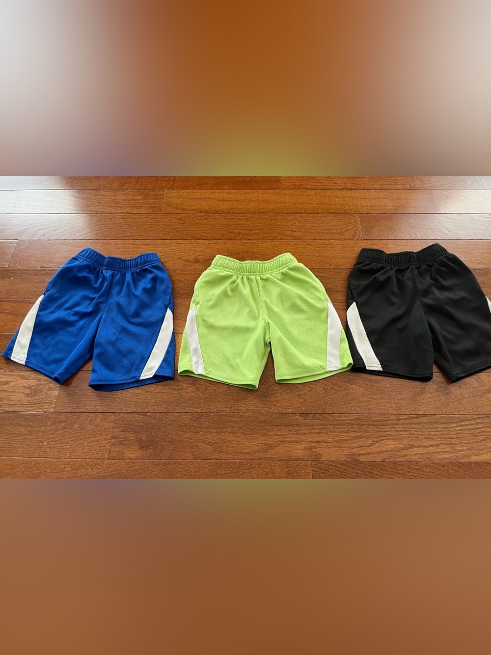 Garanimals 4T Blue , Lime, and Black Athletic Shorts - 3 Pack